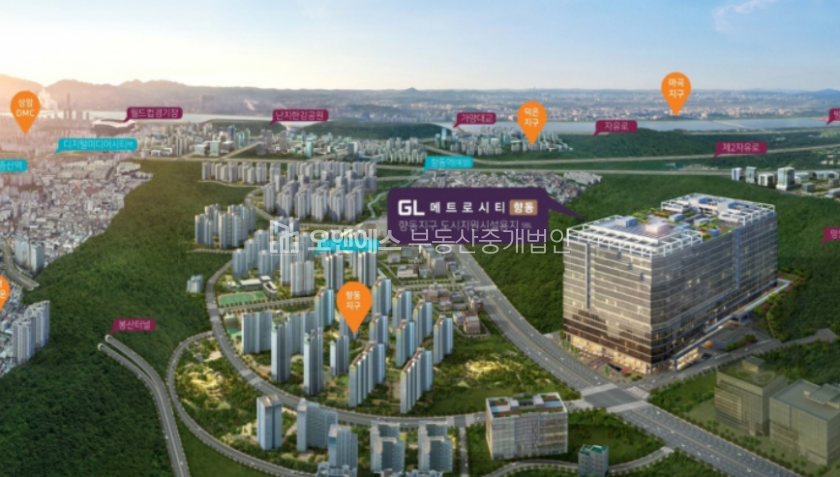 경기 고양덕양구 향동동 서울 접근성 좋은 향동5블럭 GL메트로시티 지식산업센터 전매 매매 매물번호 12290 사진 1